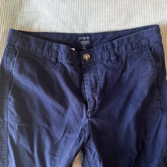 J. Crew High Rise Girlfriend Chino - Size 6 - Navy - Picture 1 of 2